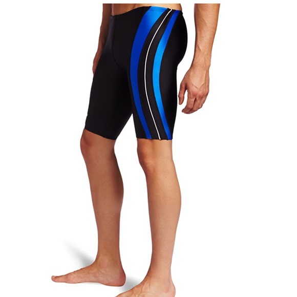 NWT Speedo Competitive Swimwear Size 32 Blue Stripe - Picture 7 of 12